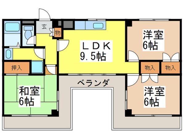 コスモハイツの物件間取画像